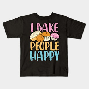 I Bake People Happy Kids T-Shirt